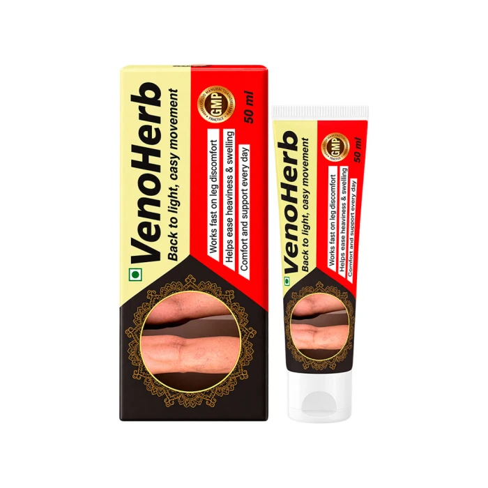 VenoHerb herbal leg cream, 50 ml tube and box